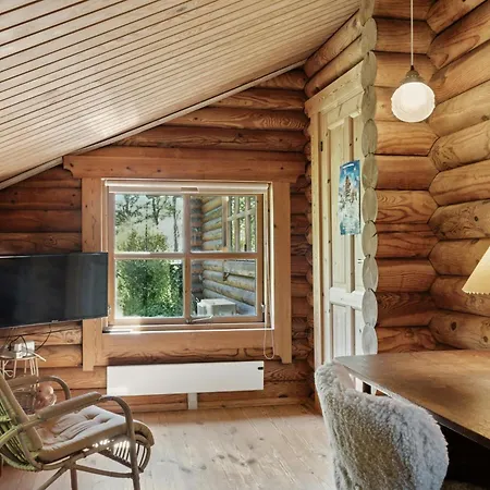 Nordic Log With Views Over The Fields