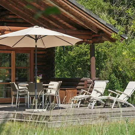 Nordic Log With Views Over The Fields Nyaraló Hals