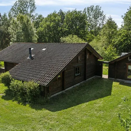 Nordic Log With Views Over The Fields
