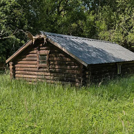 Nordic Log With Views Over The Fields * Hals