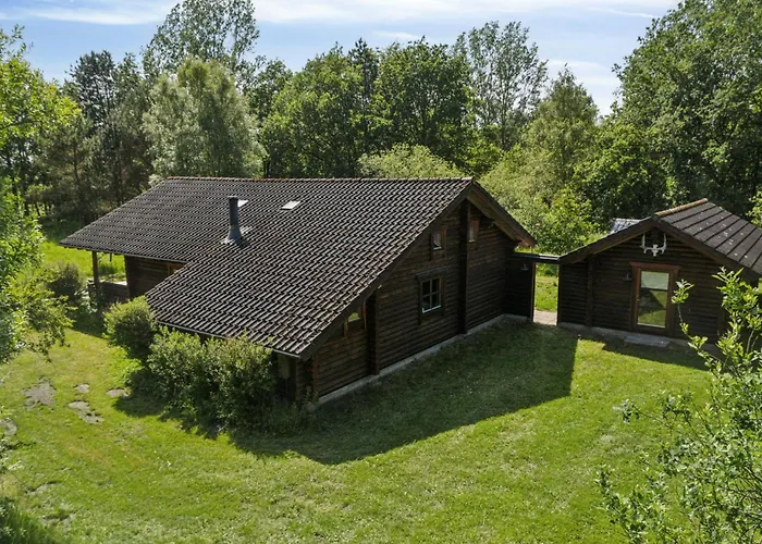 Nordic Log With Views Over The Fields