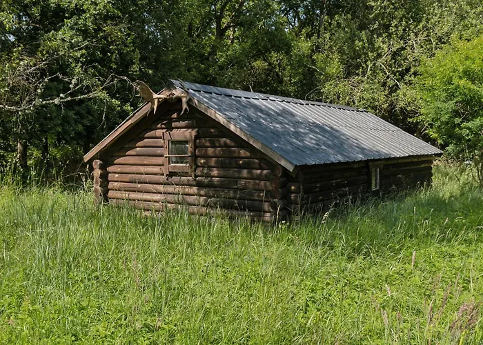 Nordic Log With Views Over The Fields * Hals